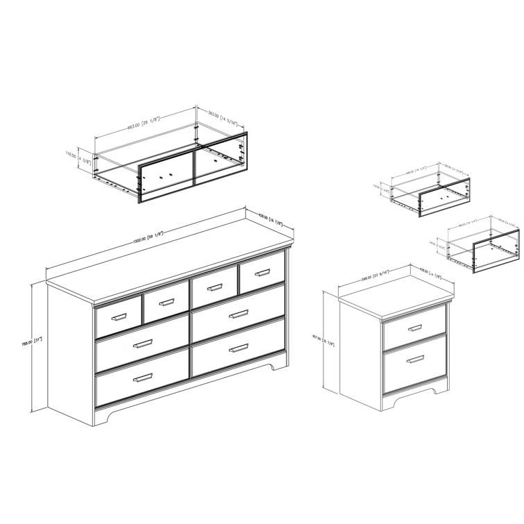 Versa 6 Drawer Double Dresser
