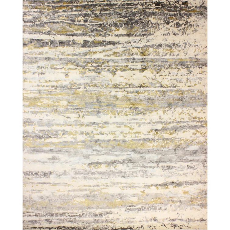 Cascade Abstract Hand-Knotted Multilcolor Area Rug