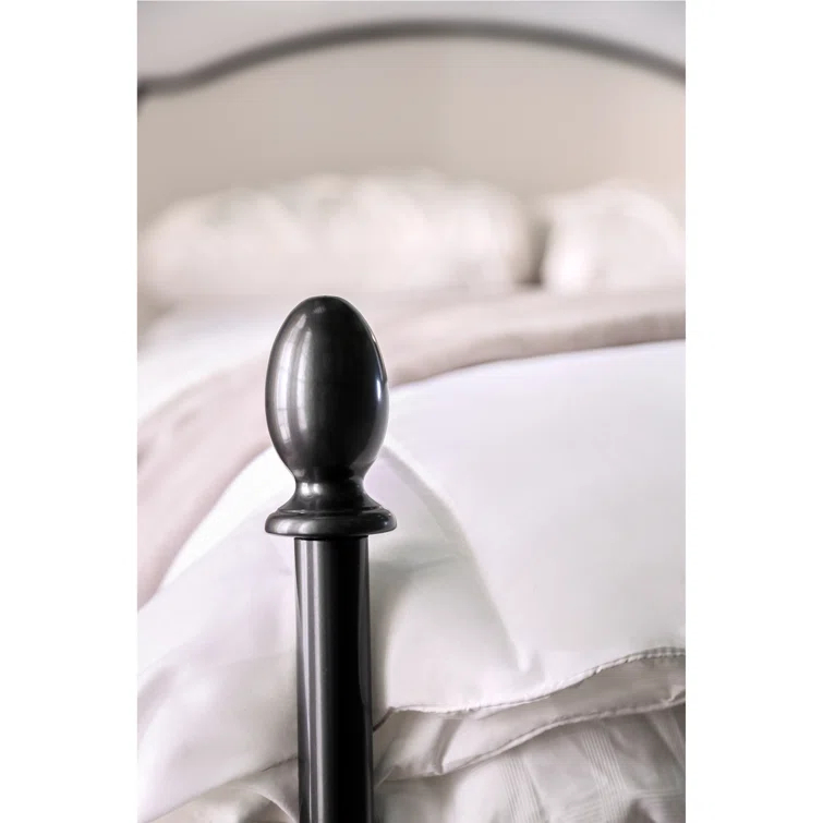 Blakesburg Upholstered Metal Four Poster Bed