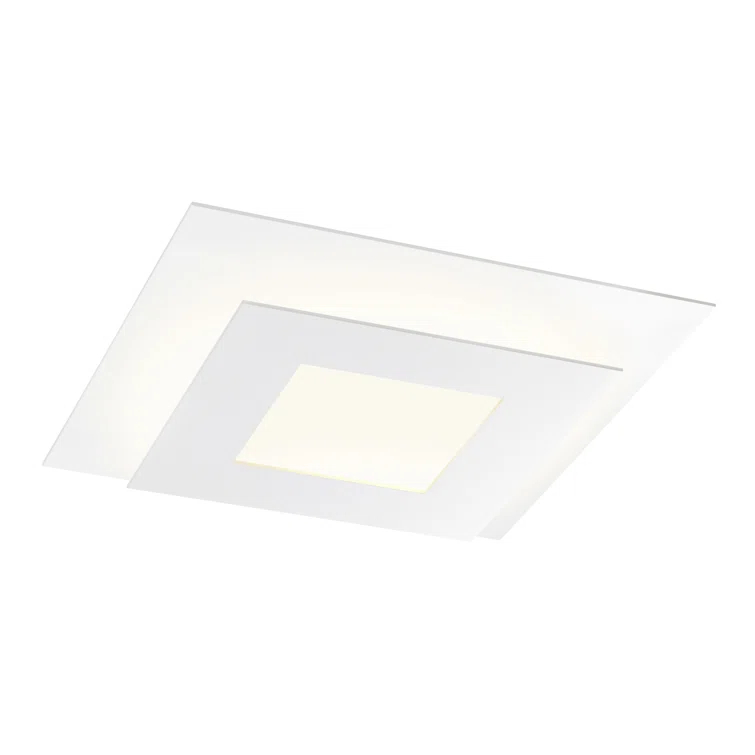 Textured White Aluminum LED Indoor/Outdoor Ceiling Light