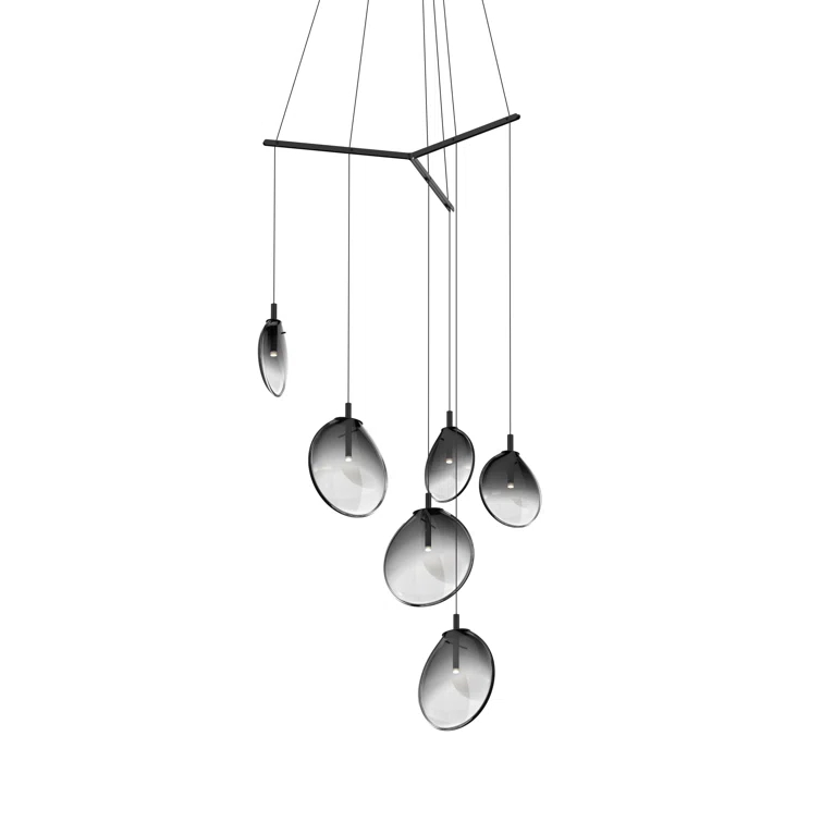 Cantina 6 - Light Satin Black Cluster Pendant
