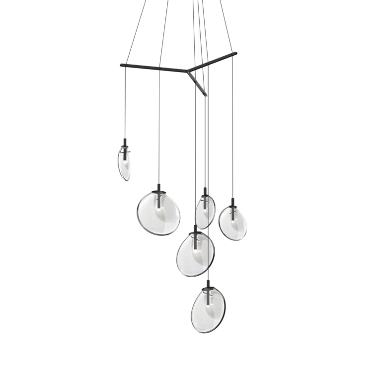 Cantina 6 - Light Satin Black Cluster Pendant