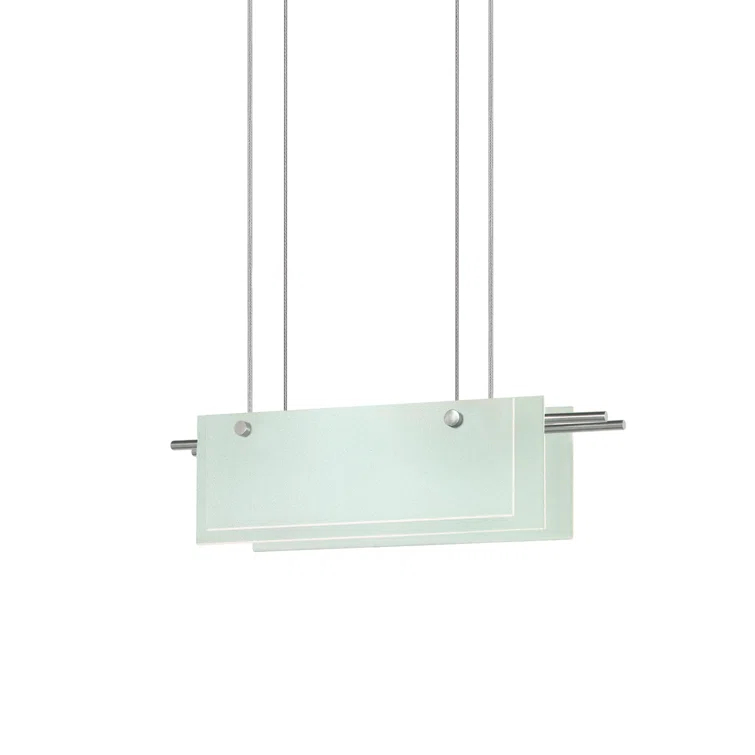 Suspended Glass 1 - Light LED Unique/Statement Pendant