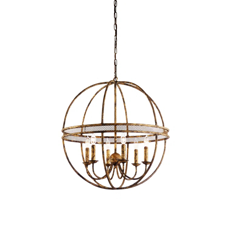 Tuscan 6 - Light Geometric Chandelier