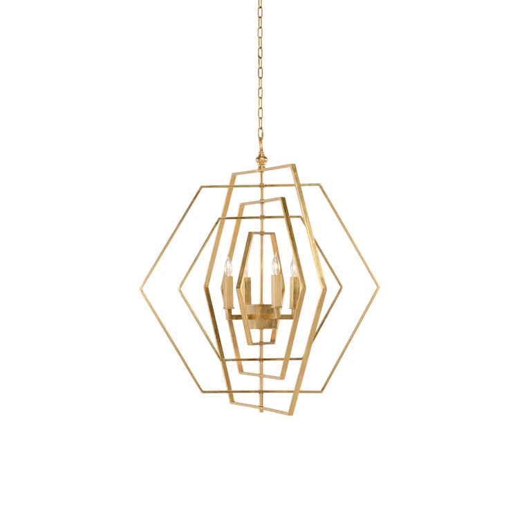 4 - Light Geometric Chandelier