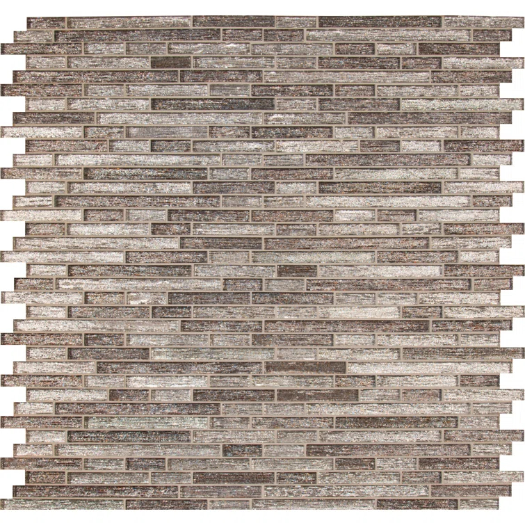 Luxe Interlocking Random Sized Glass Mosaic Tile