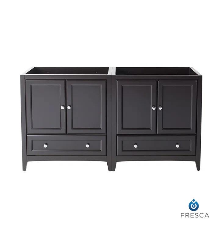 Fresca Oxford 59" Free-Standing Double Sink Bathroom Vanity Base Only