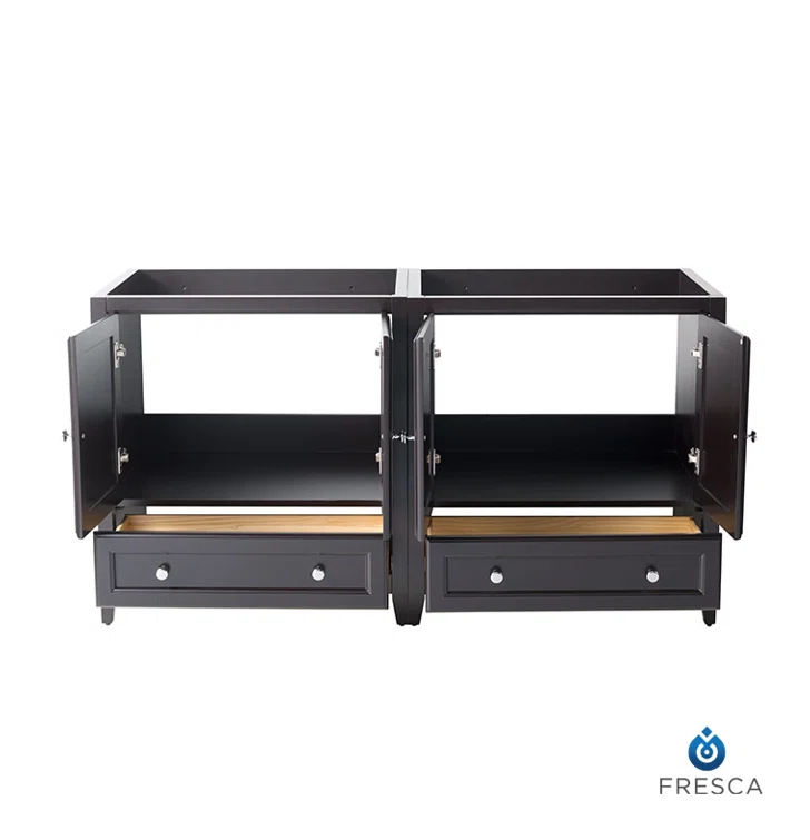 Fresca Oxford 59" Free-Standing Double Sink Bathroom Vanity Base Only