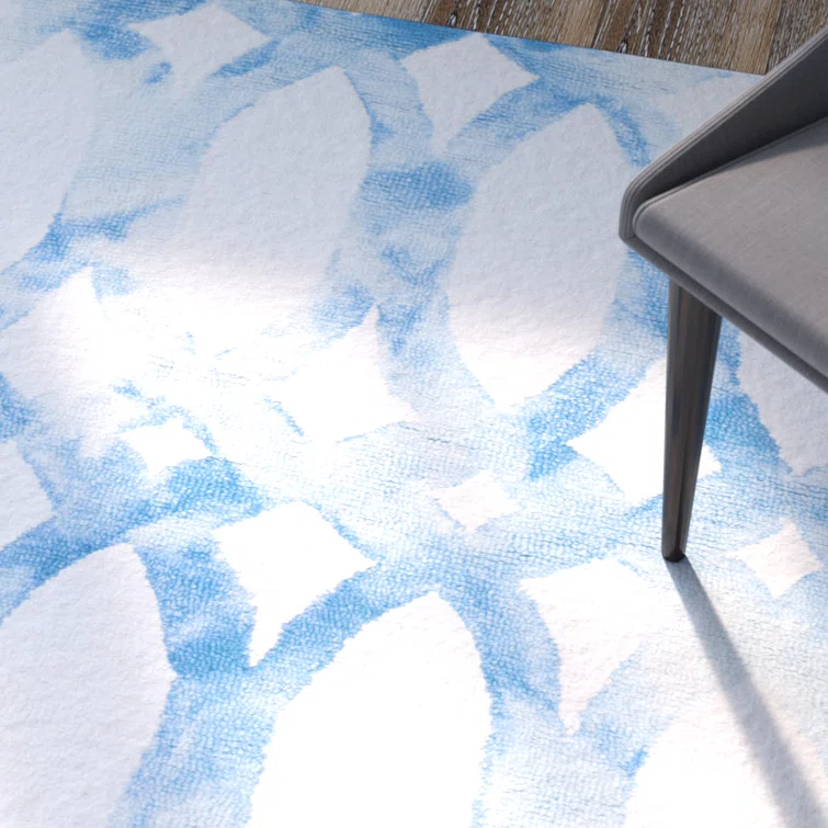 Amekia Hand Tufted 80% Wool, 20% Cotton Geometric Rug