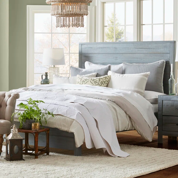 Montauk Solid Wood Panel Bed