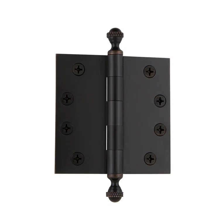 4" Acorn Tip Heavy Duty Hinge with Square Corners