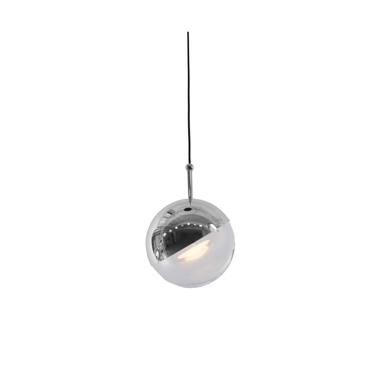 Dora Chic LED Globe Pendant Light in Chrome Finish