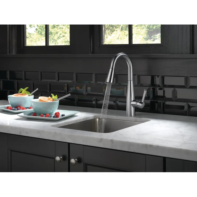 Essa Pull Down Sprayer Bar Faucet, Single Handle Prep Sink Faucet