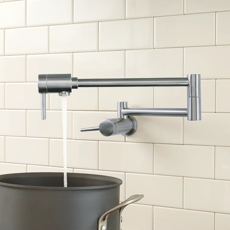 Contemporary Pot Filler Faucet, Wall Mount Pot Filler Kitchen Faucet