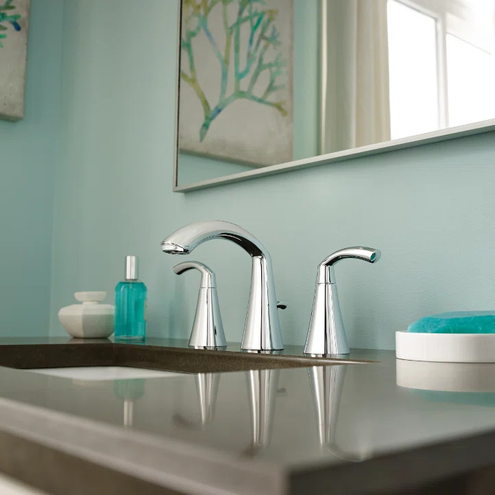 Glyde Widespread Bathroom Faucet with Drain Assembly