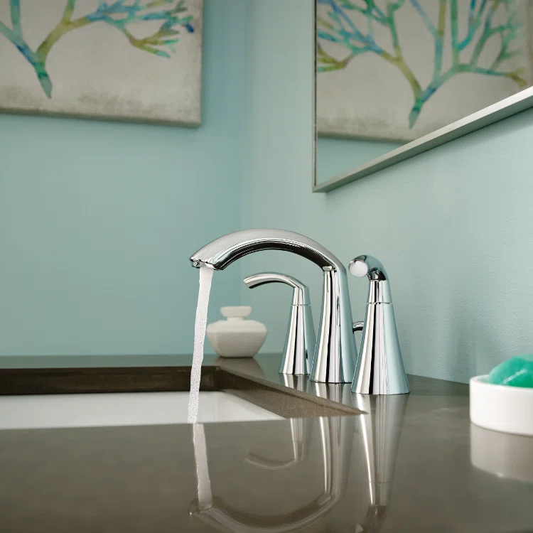 Glyde Widespread Bathroom Faucet with Drain Assembly