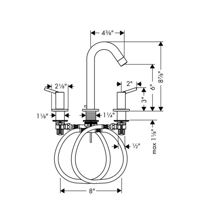 Talis S Hansgrohe Widespread Standard Bathroom Faucet