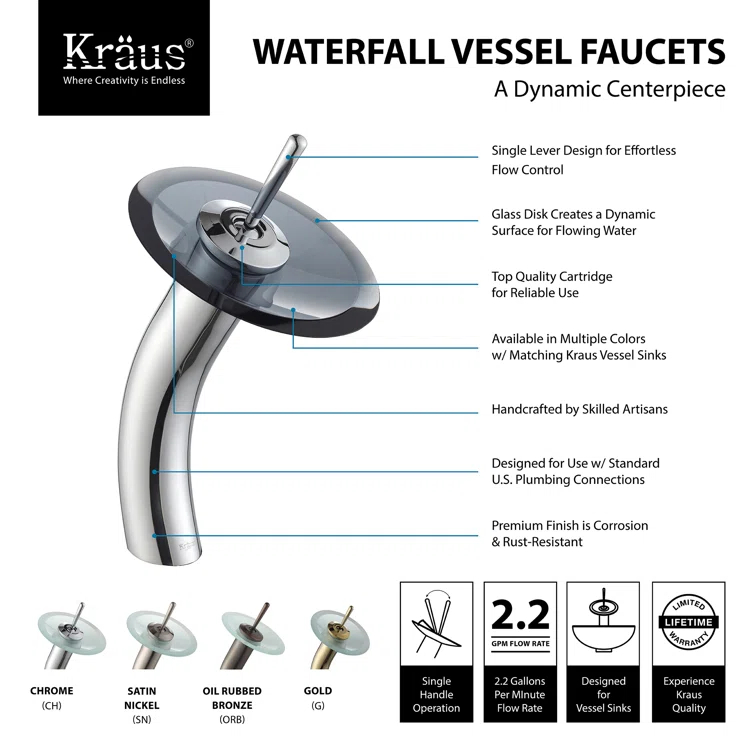 Vessel Mixer Single Hole Bathroom Faucet