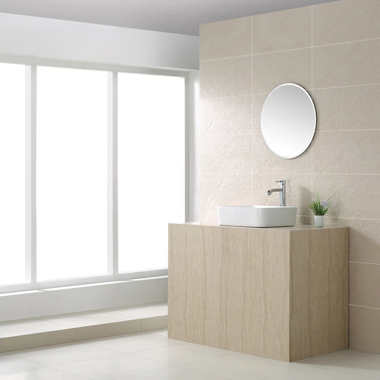 Ceramic Rectangular Vessel Bathroom Sink