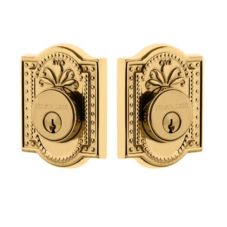 Nostalgic Warehouse Meadows Plate Double Cylinder Deadbolt