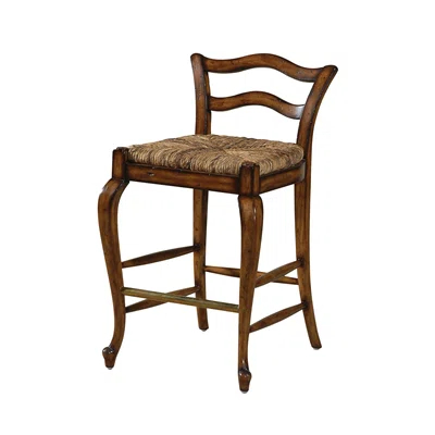 Maitland-Smith Provencal Counter Stool with Solid Wood Frame