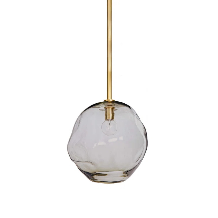 Molten Pendant with Smoke Glass