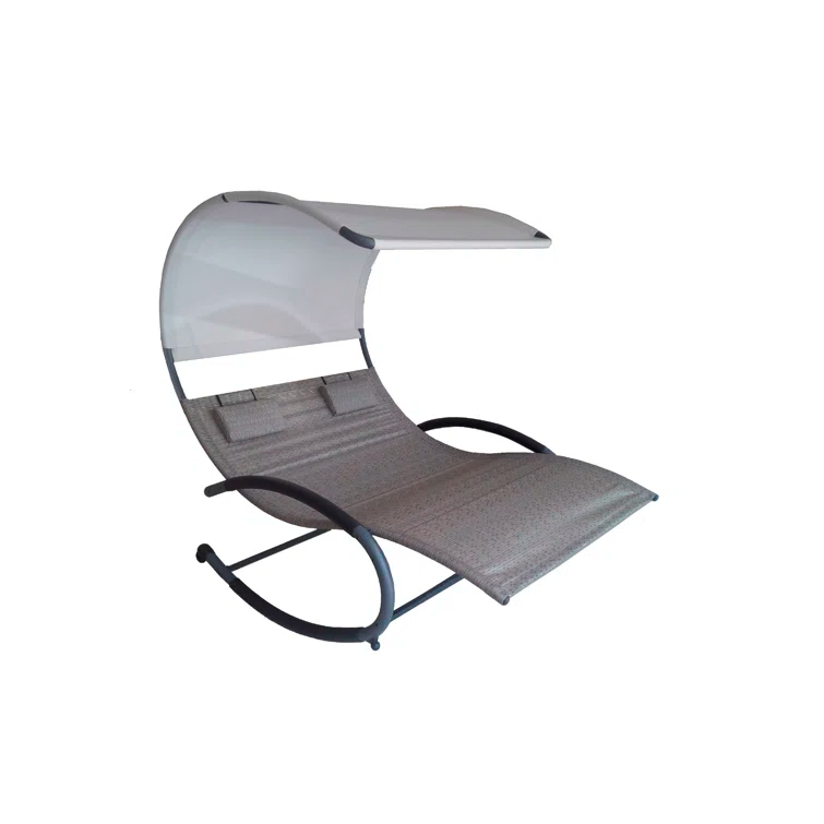 Outdoor Metal Chaise Lounge - Set of 2