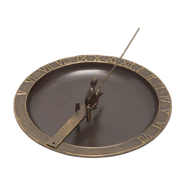 Whitehall Products Fisherboy Sundial Birdbath