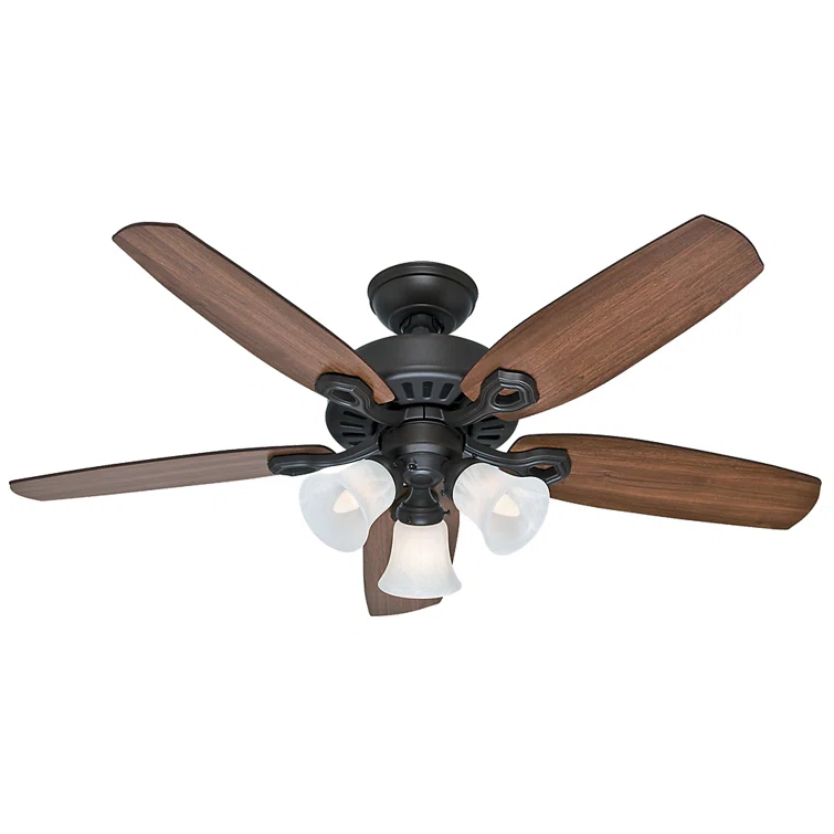 42" Builder 5 - Blade Standard Ceiling Fan with Pull Chain and Light Kit Included