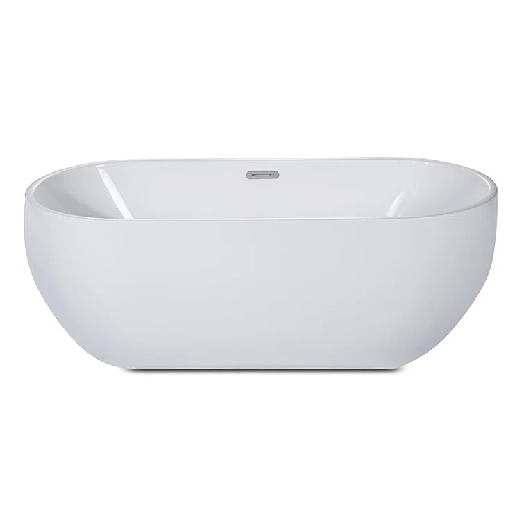 59'' x 28'' Freestanding Soaking Acrylic Bathtub