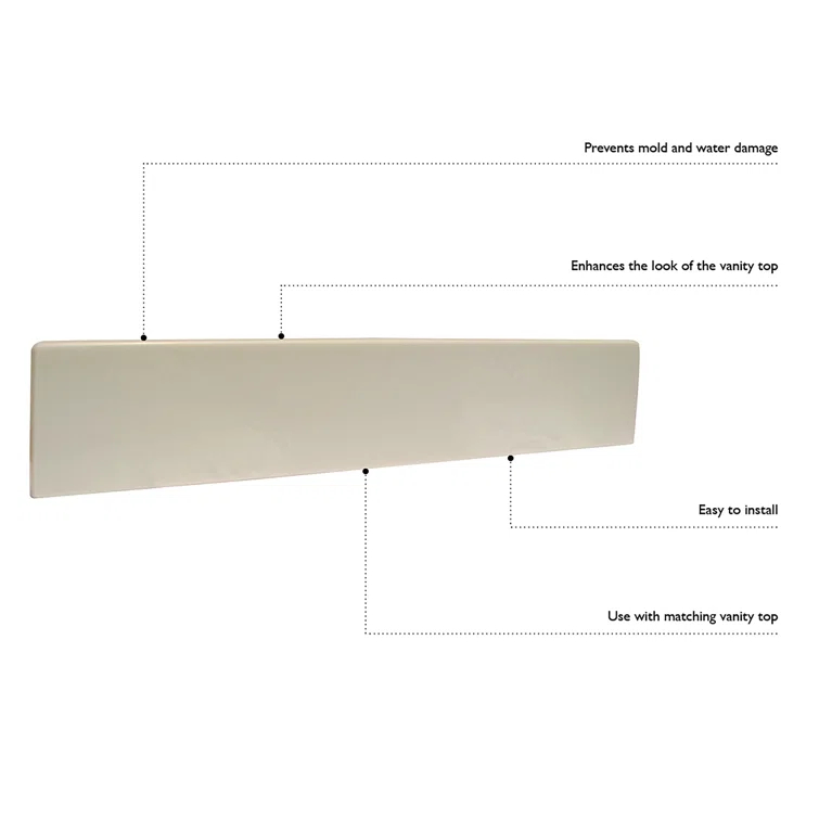 18.3 Inch Universal Cultured Marble Side Splash