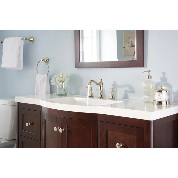Cassidy Widespread Bathroom Faucet 3 Hole, 2-handle Bathroom Sink Faucet with Drain Assembly