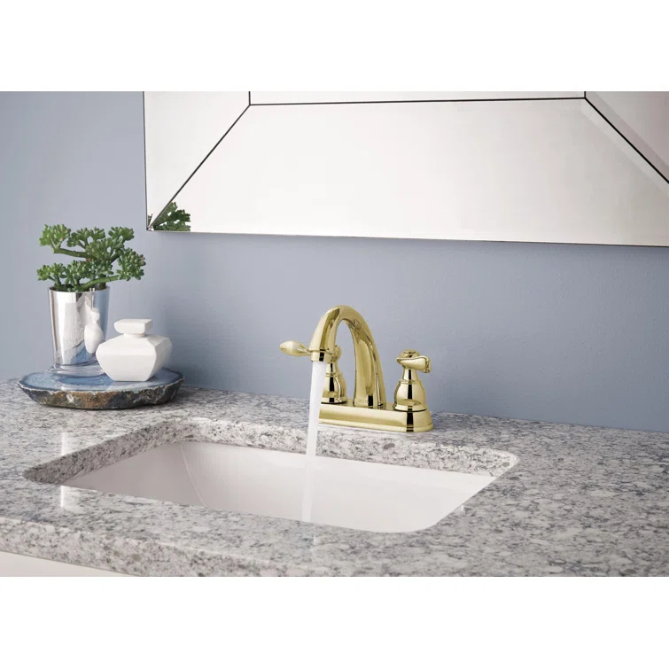 Windemere Centerset Bathroom Faucet with Drain Assembly, 2-handle Bathroom Sink Faucet