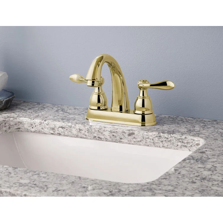 Windemere Centerset Bathroom Faucet with Drain Assembly, 2-handle Bathroom Sink Faucet