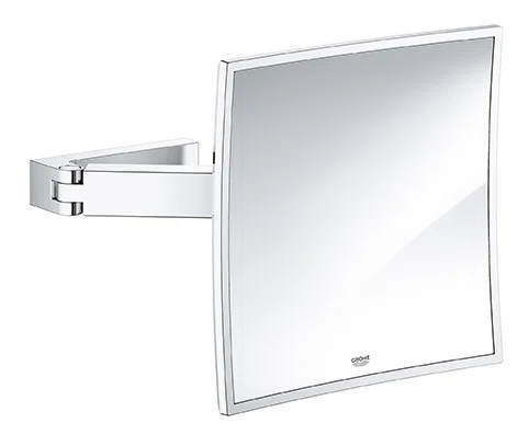 GROHE Selection Cube Modern & Contemporary Magnifying Makeup / Shaving Mirror