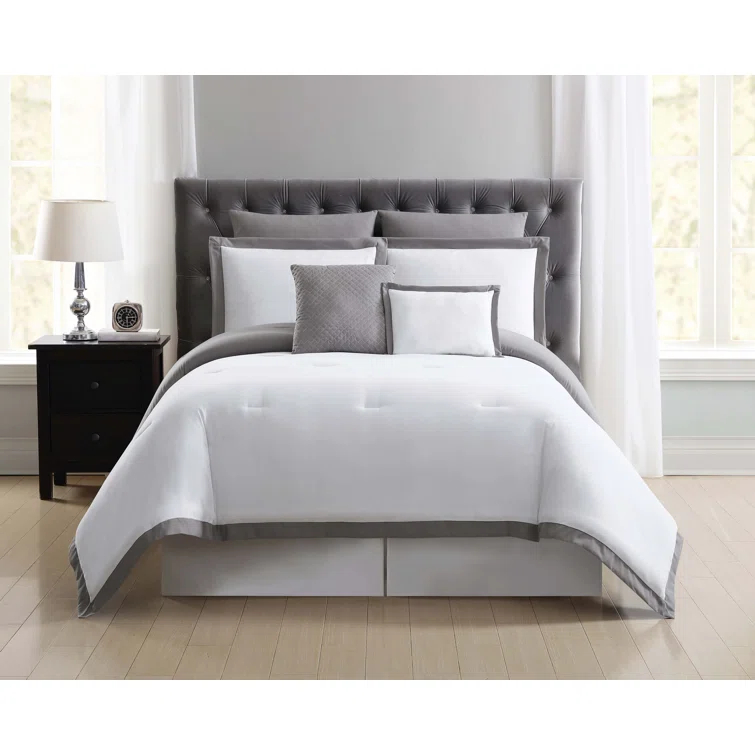 Truly Soft Everyday Modern & Contemporary Box Stitch Comforter Set