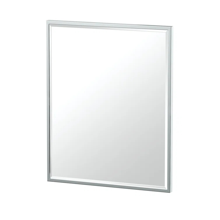 Modern Wall Mount Framed Rectangle Bathroom Vanity Mirror | Decorative Beveled MirrorFor Bedroom, Entryway, Livingroom | Mount Landscape or Portrait