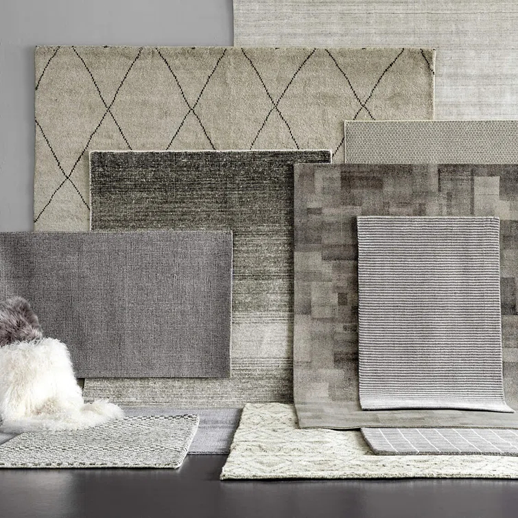 Matrix Grey Hand Tufted Wool Rug