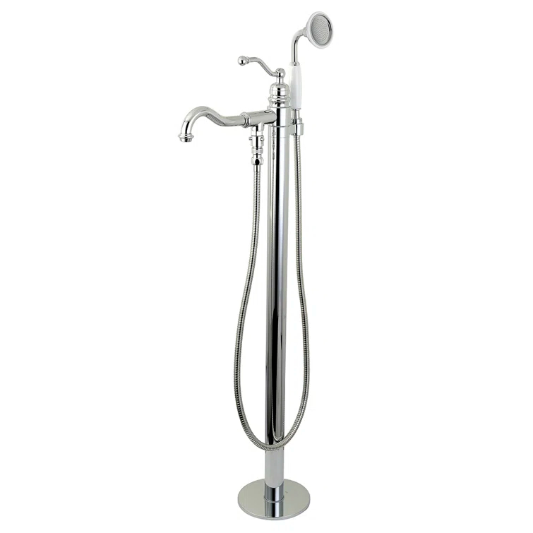 Kingston Brass English Country Single-Handle 1-Hole Freestanding Tub Faucet with Hand Shower