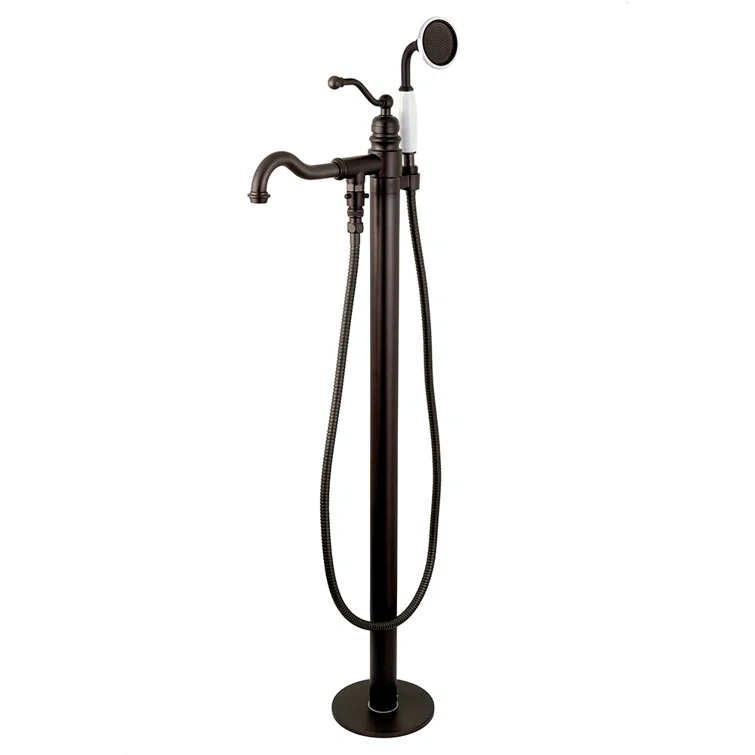 Kingston Brass English Country Single-Handle 1-Hole Freestanding Tub Faucet with Hand Shower