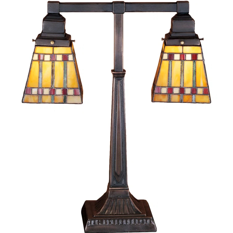 Meyda Tiffany - 24286 - Two Light Table Lamp - Prairie Corn - Ha Burgundy Ca-85pack