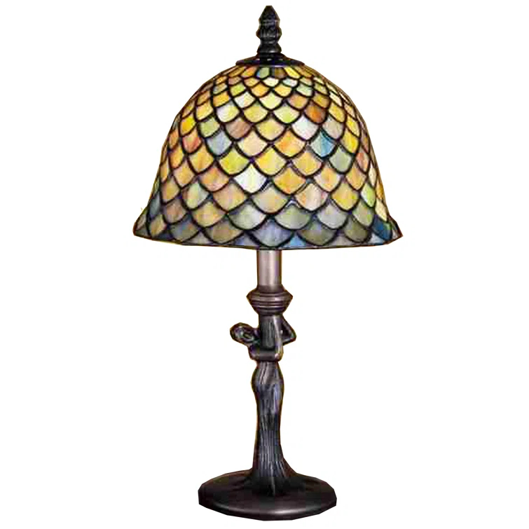 Meyda Tiffany - 30315 - One Light Mini Lamp - Fishscale - Green/Blue-55pack