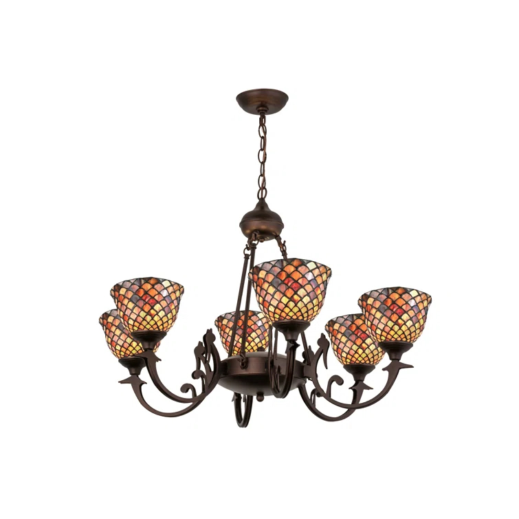 Meyda Tiffany & Stained Glass 6 - Light Dimmable Classic / Traditional Chandelier