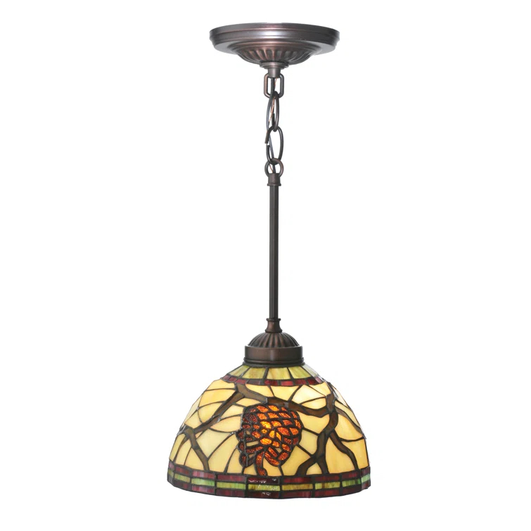 Millwood Pines Amherst 1 - Light Bronze Single Pendant