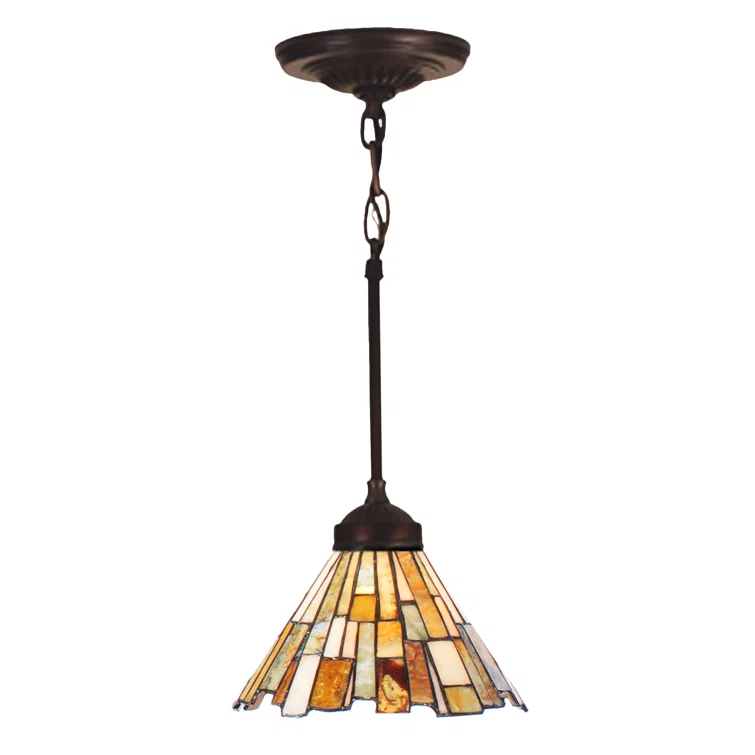 Mahogany Bronze Glass Mini Pendant Light for Indoor/Outdoor