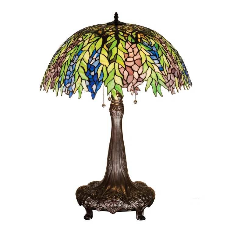 Meyda Lighting 31"H Tiffany Honey Locust Table Lamp
