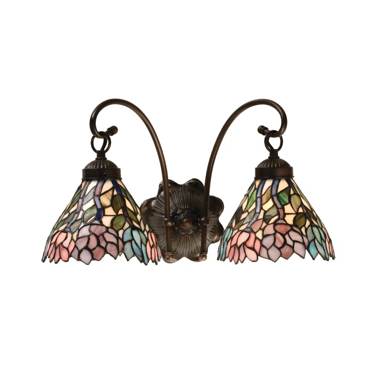 Meyda 17"W Wisteria 2 LT Wall Sconce