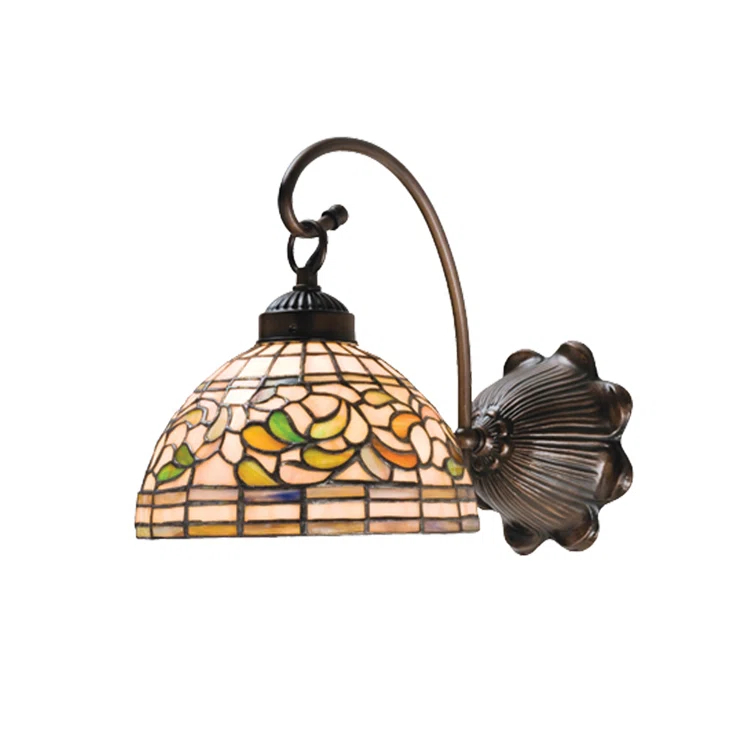 Turning Leaf Zinc Alloy Armed Sconce
