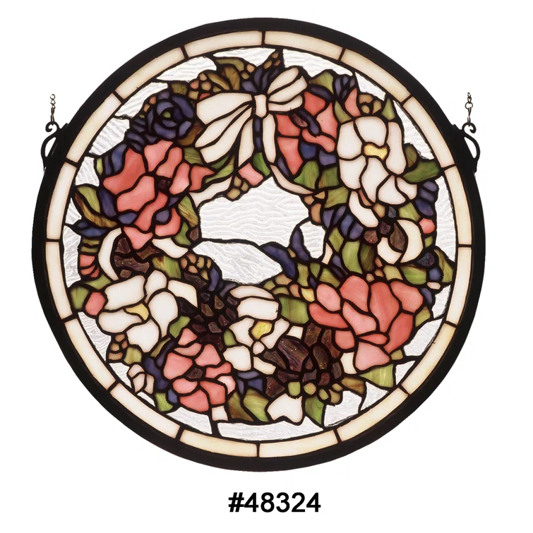 Meyda Lighting Meyda Tiffany & Stained Glass Plants & Flowers Window Panel