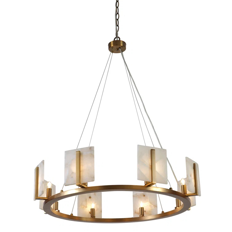 Halo 8 - Light Dimmable Wagon Wheel Chandelier